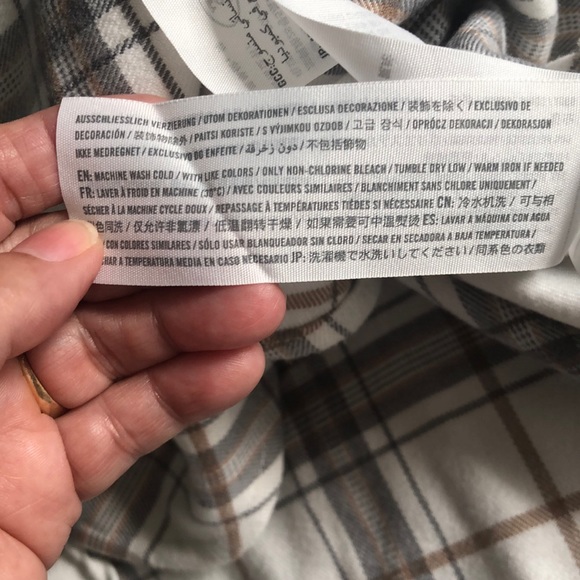 Abercrombie & Fitch Oversized Plaid Button Up Flannel Shirt Sz S - Picture 9 of 13